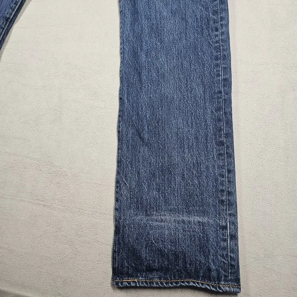 Levi's 501 Jeans Mens 34x33 Original Fit Button Fly Med Wash Distressing Faded